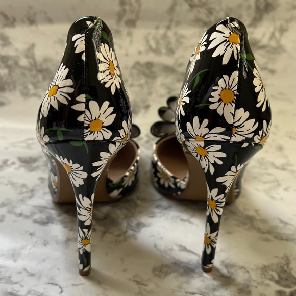 Betsey Johnson Black Floral Heels - Picture 4 of 5